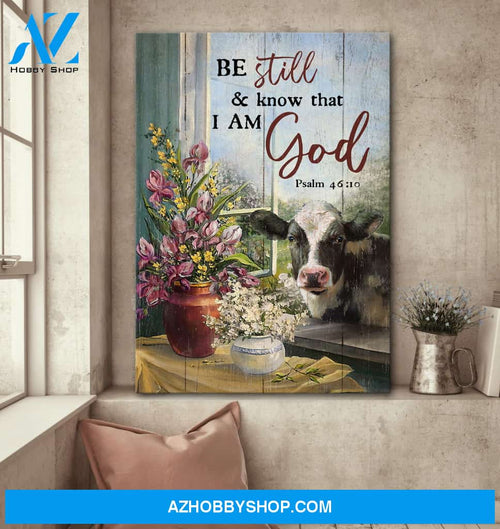 By the window - Be still and know that I'm God - Portrait Canvas Prints - Wall Art