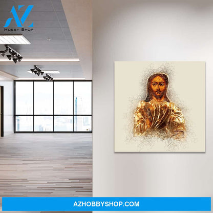 Byzantine Jesus Geometric Canvas Art