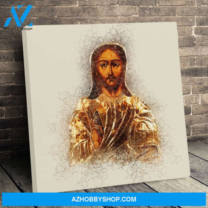 Byzantine Jesus Geometric Canvas Art