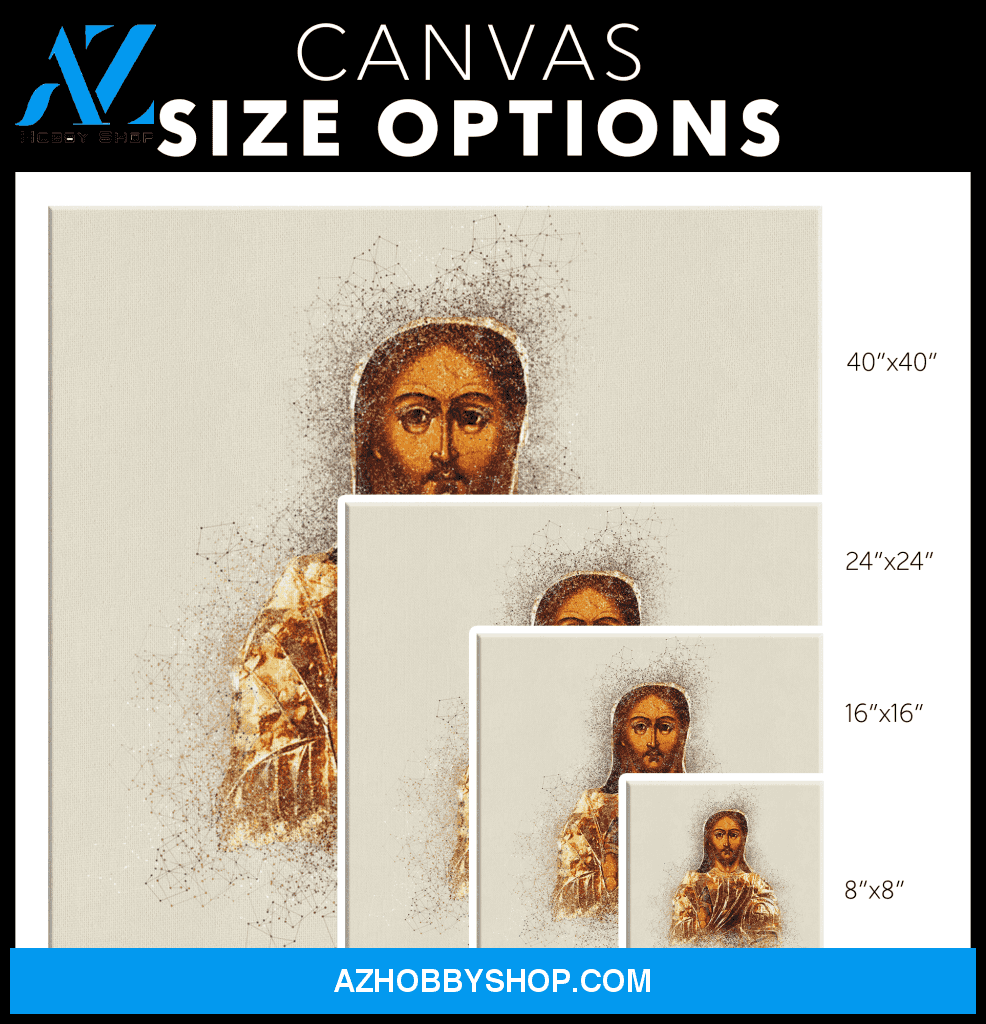 Byzantine Jesus Geometric Canvas Art