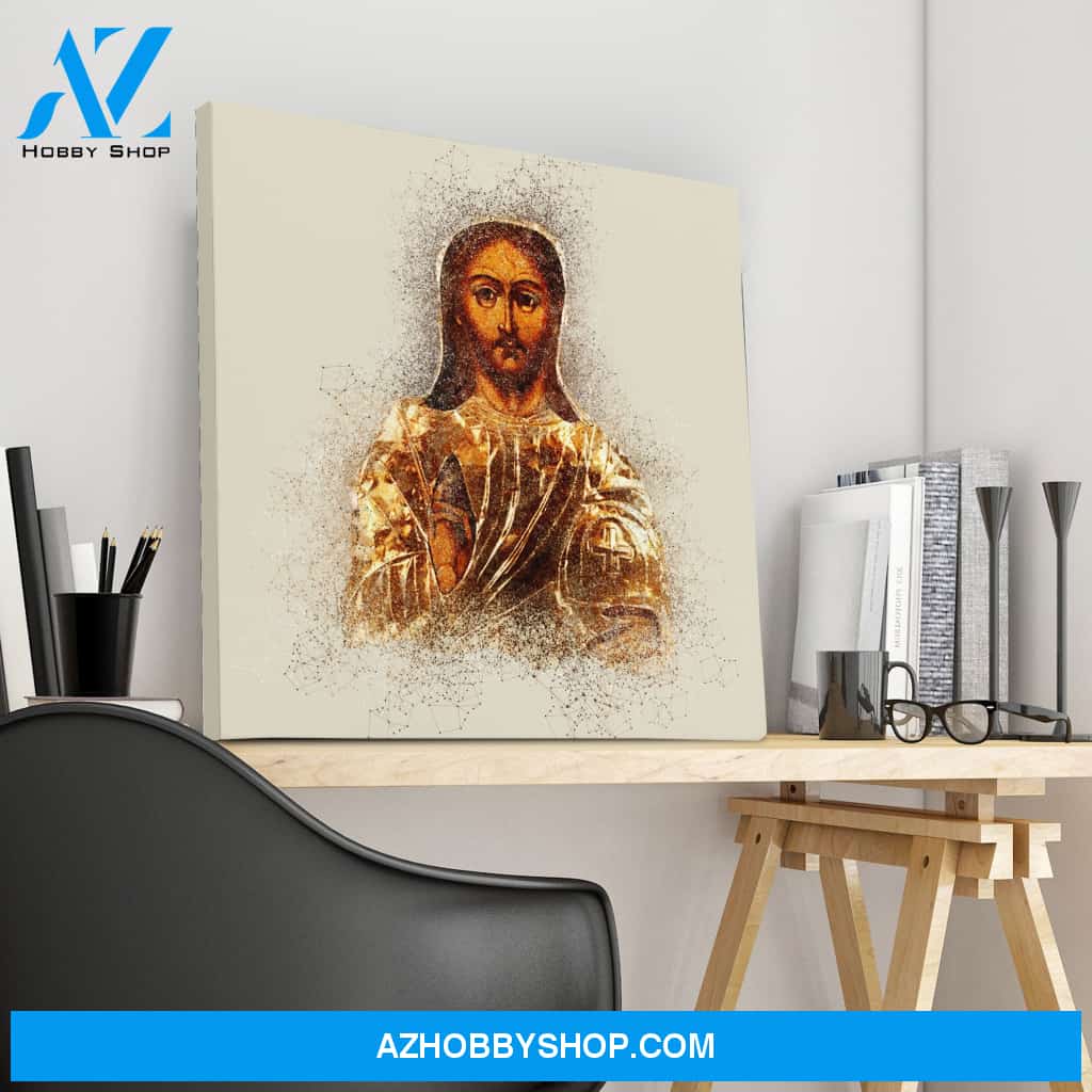 Byzantine Jesus Geometric Canvas Art