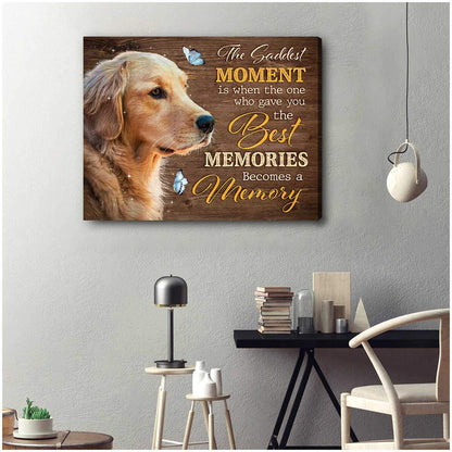 The Saddest Moment Golden Retriever Canvas Wall Art, Wall Decor Visual Art