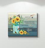 When You Believe Sunflower Hummingbird Wall Art Canvas