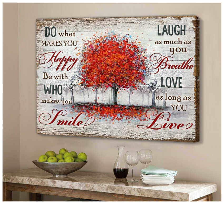 Love as long as you Live Tree Wall Art Decor