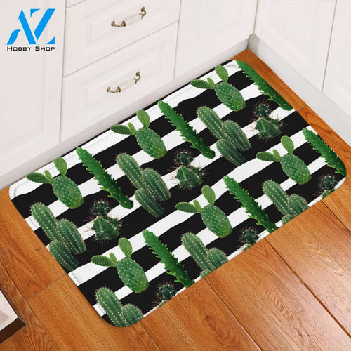 Cacti Patterns Stripes Door Mat