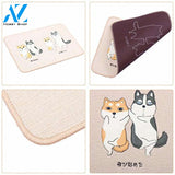 Cactus, Cat and Dog Printing Doormat, 2-Pack 15 x 23 Inches