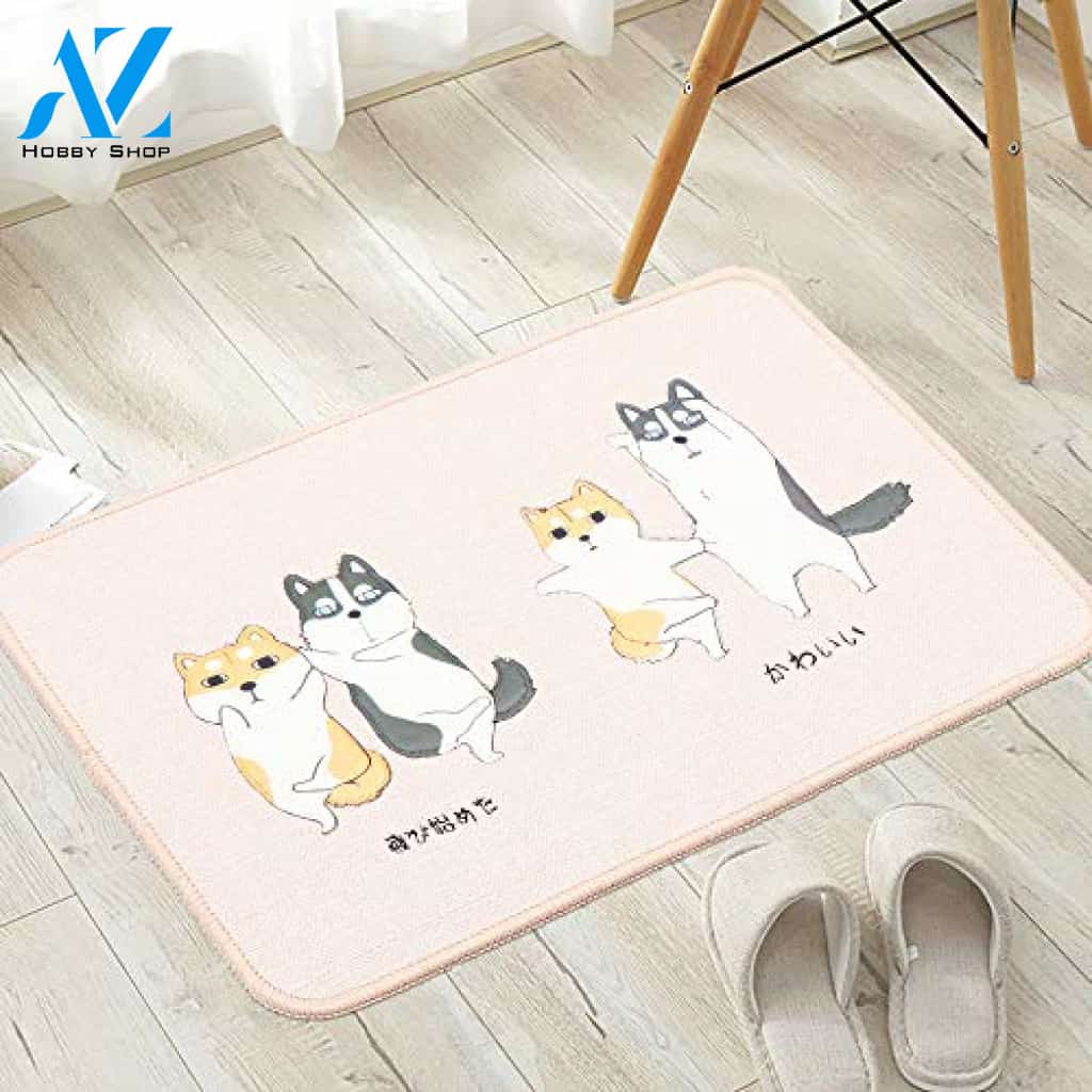 Cactus, Cat and Dog Printing Doormat, 2-Pack 15 x 23 Inches