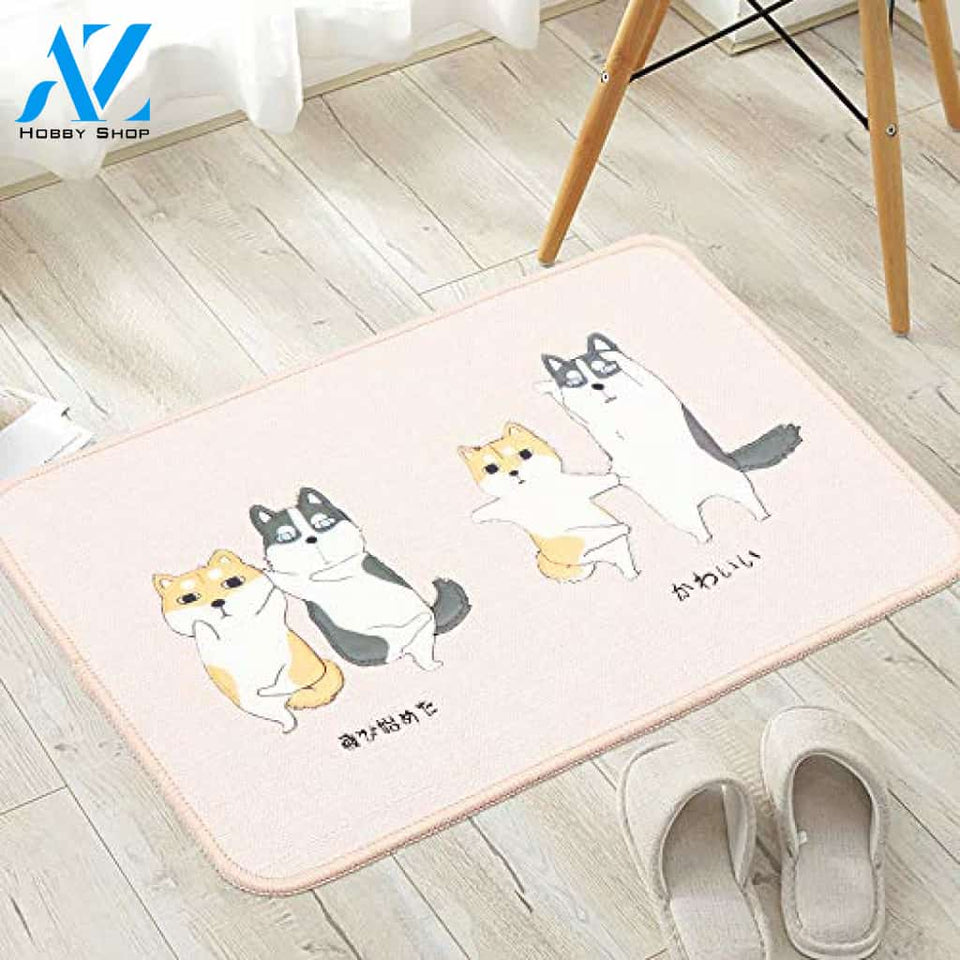 Cactus, Cat and Dog Printing Doormat, 2-Pack 15 x 23 Inches