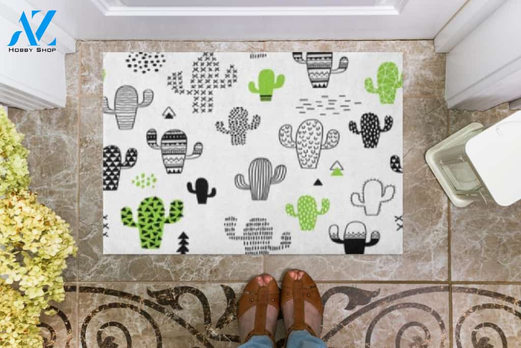 Cactus Doormat Welcome Mat Housewarming Gift Home Decor Funny Doormat Gift For Cactus Lovers Gift For Friend Birthday Gift