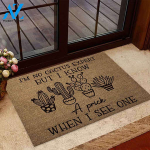 Cactus Expert Coir Pattern Print Doormat