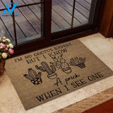 Cactus Expert Coir Pattern Print Doormat