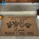 Cactus Expert Coir Pattern Print Doormat