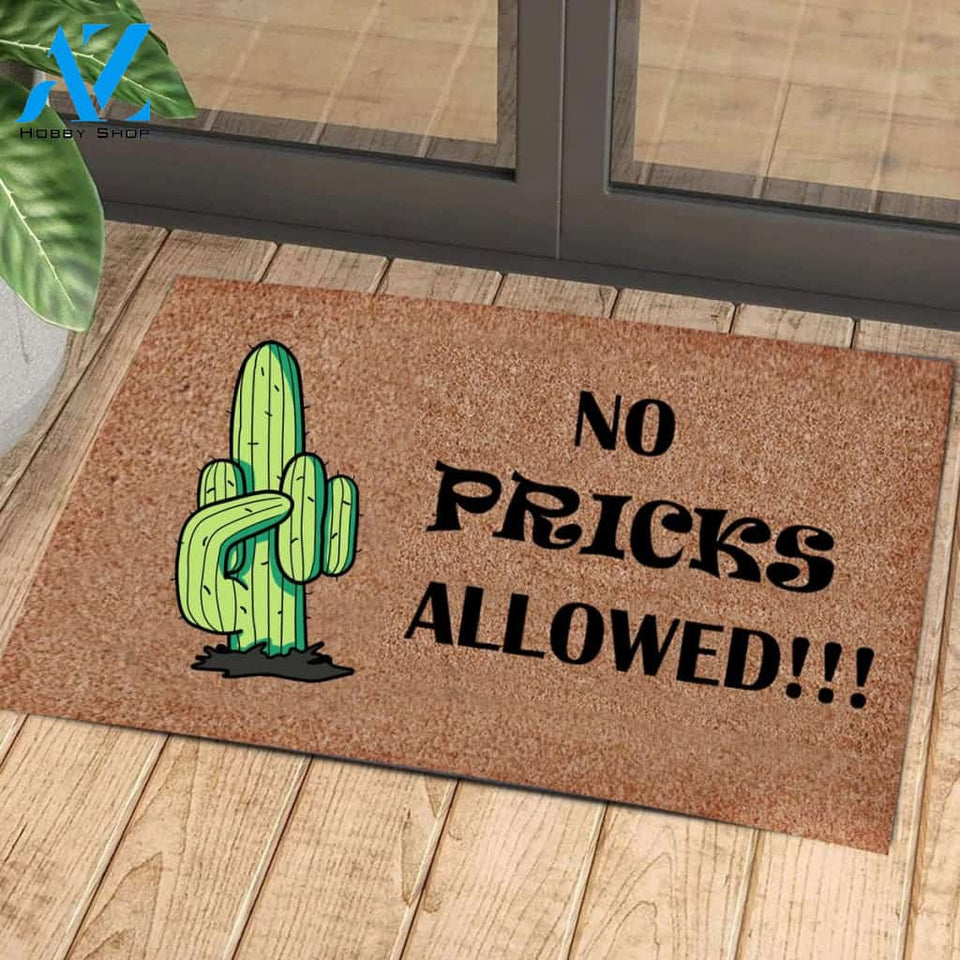Cactus - No Pricks Allowed Mat | Welcome Mat | House Warming Gift
