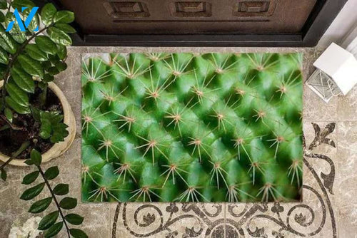 Personalized Name Family House Cactus Plant Big Zoom 3D Flower Doormat Indoor And Outdoor Mat Entrance Rug Sweet Home Decor Closing Gift Gift For Friend Family Flower Lovers Gift Idea