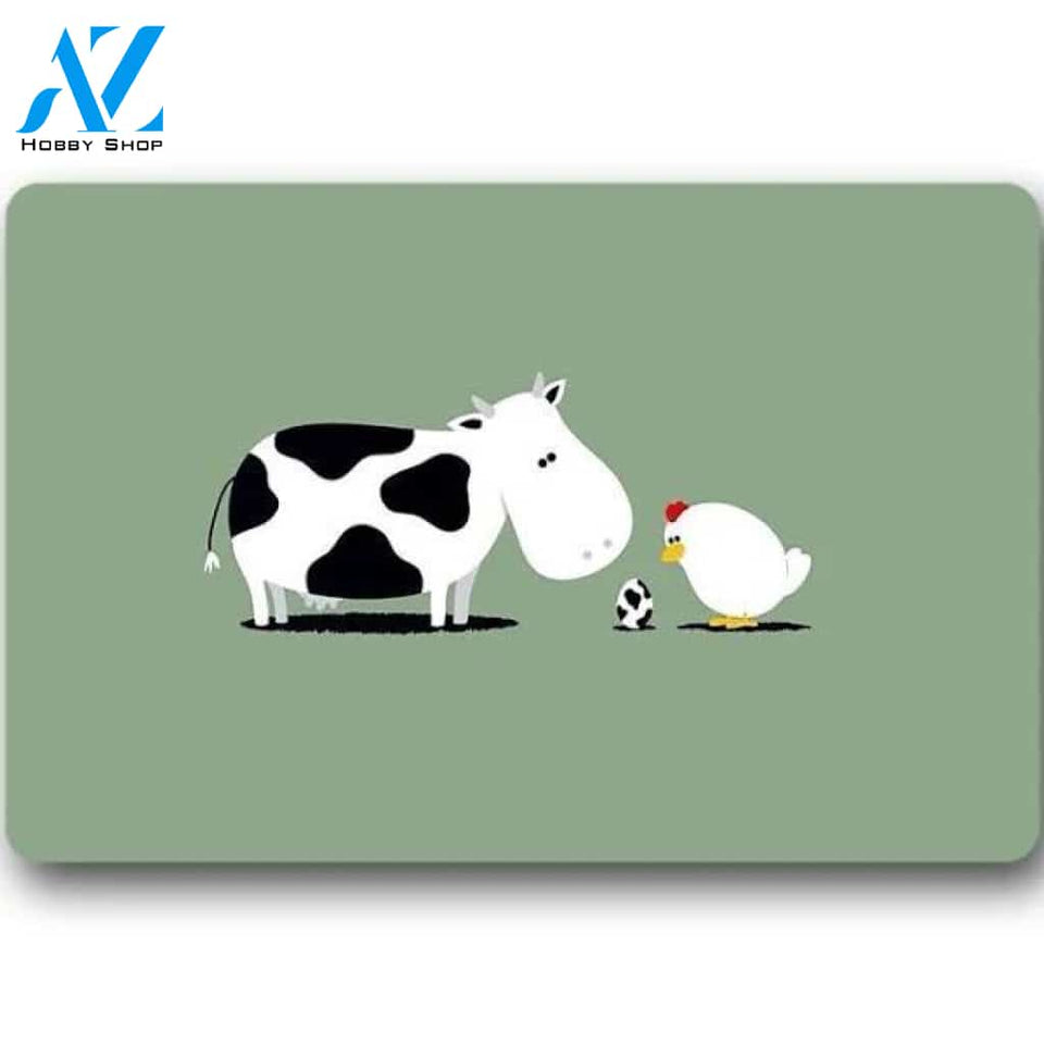 Cadecor Cow Doormat Indoor Outdoor Floor Rug