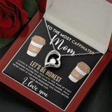Caffeinated Mom -Forever Love Heart Necklace