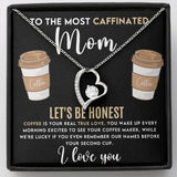 Caffeinated Mom -Forever Love Heart Necklace