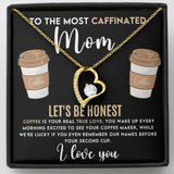 Caffeinated Mom -Forever Love Heart Necklace