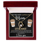 Caffeinated Mom -Forever Love Heart Necklace