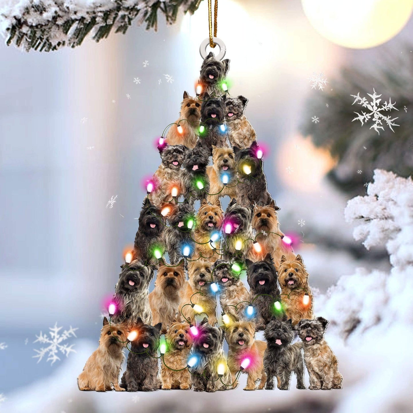 Cairn Terrier Lovely Tree Gift For Cairn Terrier Lover Gift For Dog Mom Ornament