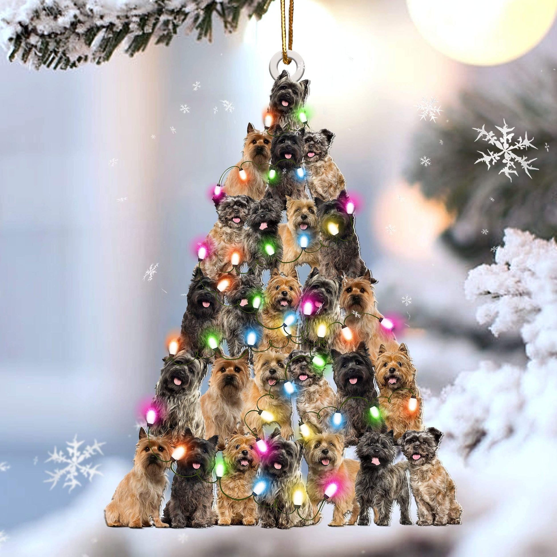 Cairn Terrier Lovely Tree Gift For Cairn Terrier Lover Gift For Dog Mom Ornament
