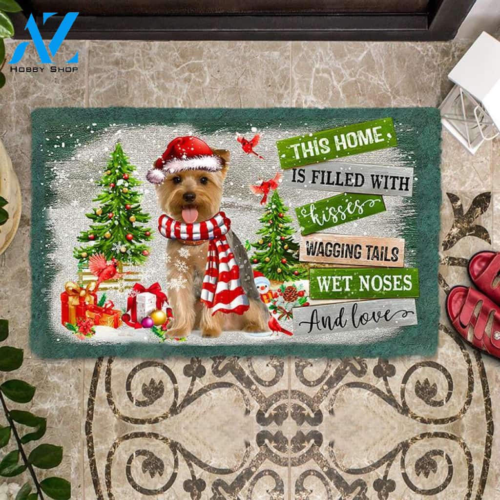 Cairn Terrier This Home Is Filled With Kisses Christmas Dog Doormat
