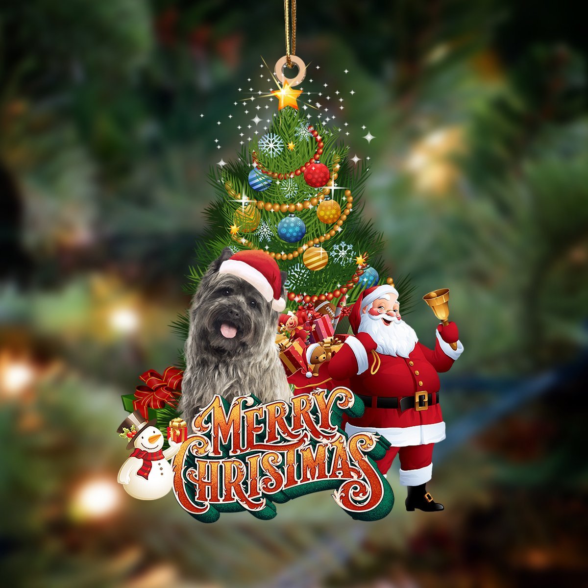 Cairn Terrier 2-Christmas Tree&Dog Hanging Ornament