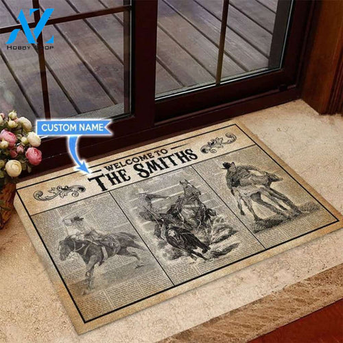 Calf Roping Welcome To Custom Doormat | Welcome Mat | House Warming Gift