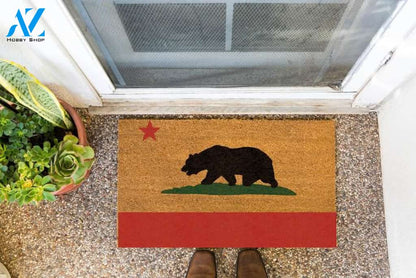 Cali Is Where They Put Their Mack Down | California Bear Doormat, Cali Bear, Cali Doormat, California Mat, California Welcome Bear, Cali Mat