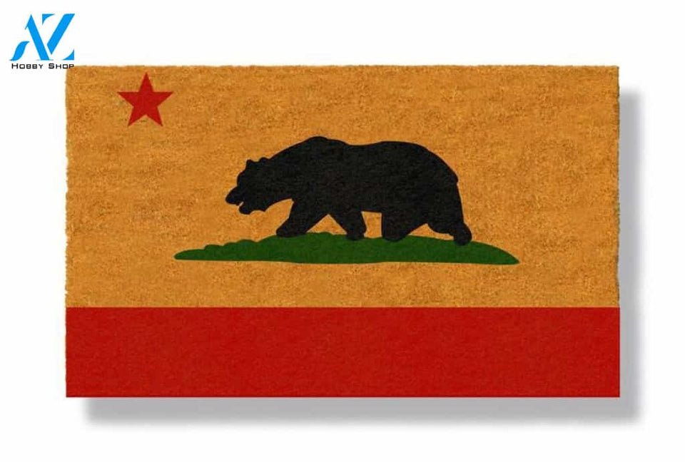 Cali Is Where They Put Their Mack Down | California Bear Doormat, Cali Bear, Cali Doormat, California Mat, California Welcome Bear, Cali Mat