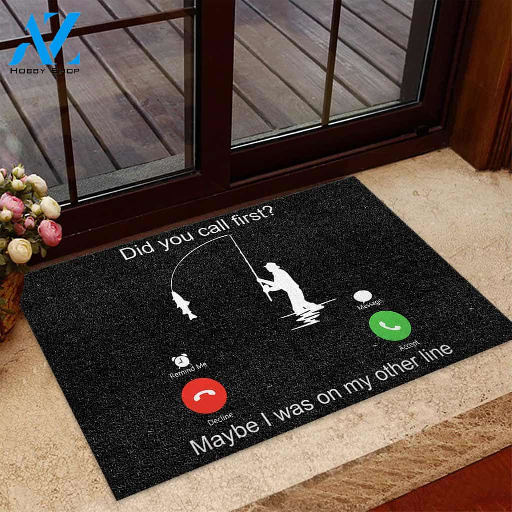 Call First - Fishing Doormat