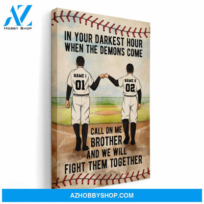 Call On Me Brother And We Will Fight Them Together, Baseball Custom Poster/Canvas, Gift For Brothers