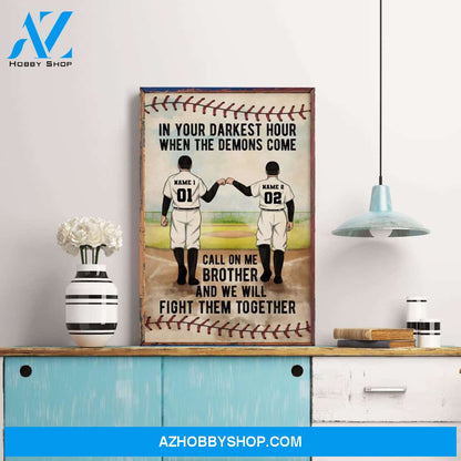Call On Me Brother And We Will Fight Them Together, Baseball Custom Poster/Canvas, Gift For Brothers