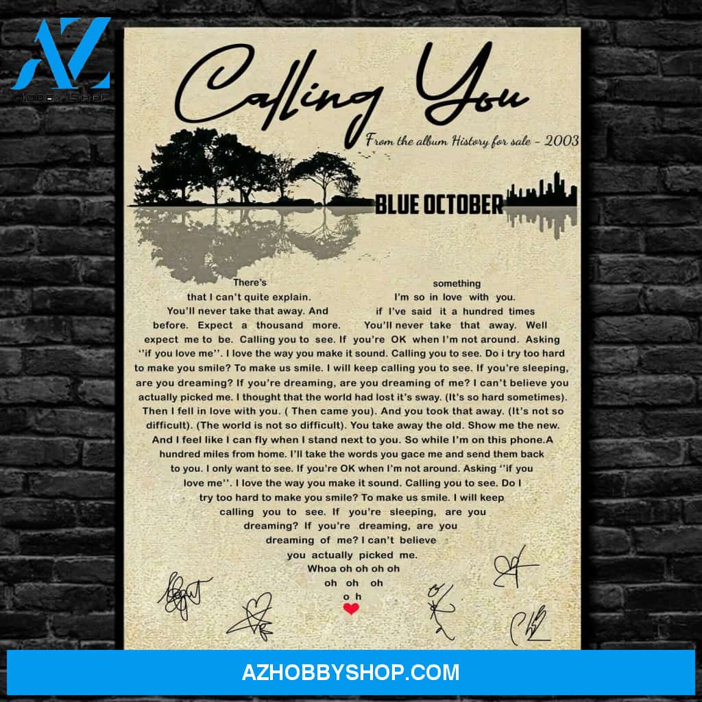 Calling You Lyrics Canvas Wall Art Gift Fan