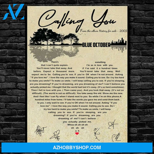 Calling You Lyrics Canvas Wall Art Gift Fan
