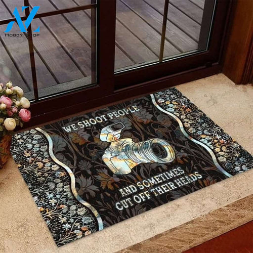 Camera We Shoot People Funny Indoor And Outdoor Doormat Warm House Gift Welcome Mat Funny Birthday Gift For Camera Lovers