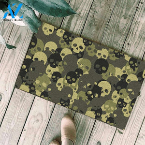 Camo Skull Seamless Pattern Doormat SK-DM-00Q2