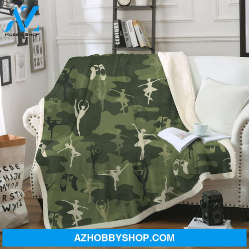 Camouflage Ballet Blanket Gift For Ballet Lovers Birthday Gift Home Decor Bedding Couch Sofa Soft and Comfy Cozy