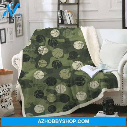 Camouflage Basketball Blanket Gift For Basketball Lovers Birthday Gift Home Decor Bedding Couch Sofa Soft and Comfy Cozy