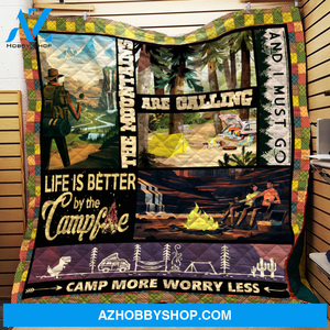 Camp More Worry Less Fleece Blanket