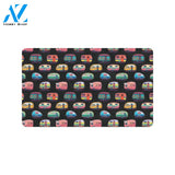 Camper Camping Pattern Rubber Doormat