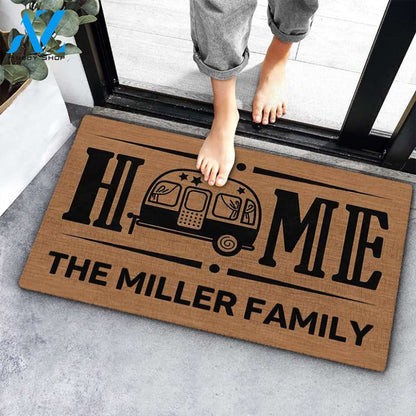 Camper Home Family Name Custom Doormat Personalized Doormat Housewarming Gift Custom Welcome Mat