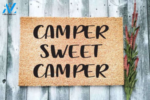 Camper Sweet Camper, Camping Doormat, Welcome Mat, DoorMat for Camper, Camper Rug, Home Doormat