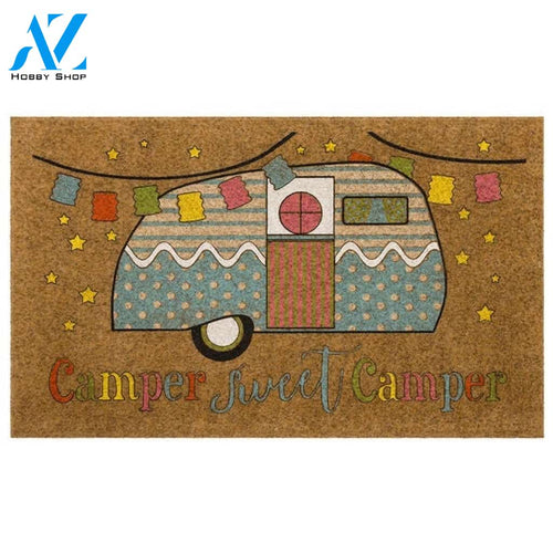 Camper Sweet Camper Doormat Welcome Mat House Warming Gift Home Decor Funny Doormat Gift Idea