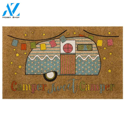 Personalized Name Family House Camper Sweet Camper Doormat Welcome Mat House Warming Gift Home Decor Funny Doormat Gift Idea