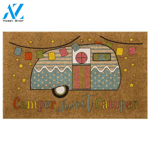 Personalized Name Family House Camper Sweet Camper Doormat Welcome Mat House Warming Gift Home Decor Funny Doormat Gift Idea