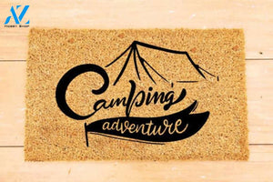 Personalized Name Family House Camping Adventure Doormat Welcome Mat House Warming Gift Home Decor Funny Doormat Gift Idea