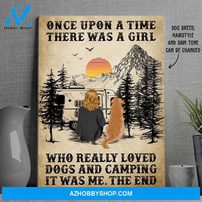 Camping And Dog - Personalized Custom Matte Canvas