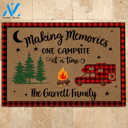 Camping Doormat Customized Family Name Making Memories | WELCOME MAT | HOUSE WARMING GIFT