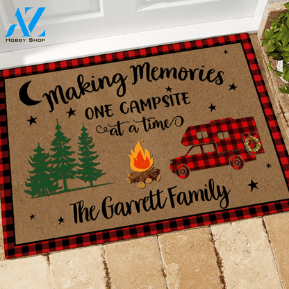 Camping Doormat Customized Family Name Making Memories | WELCOME MAT | HOUSE WARMING GIFT